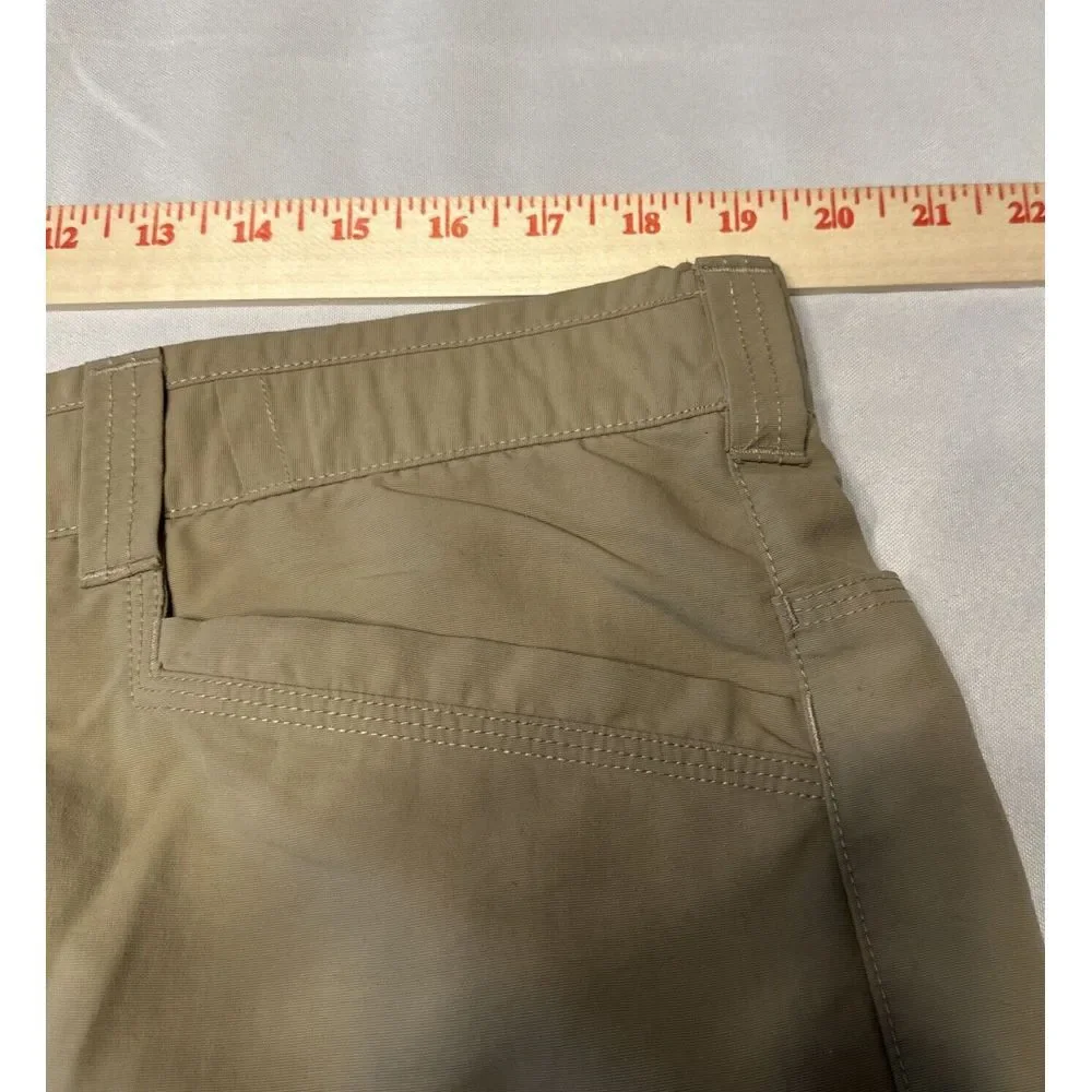North Face Hiking Pant Mens XL Khaki Convertible Zip Shorts Elastic Waist Cargo‎